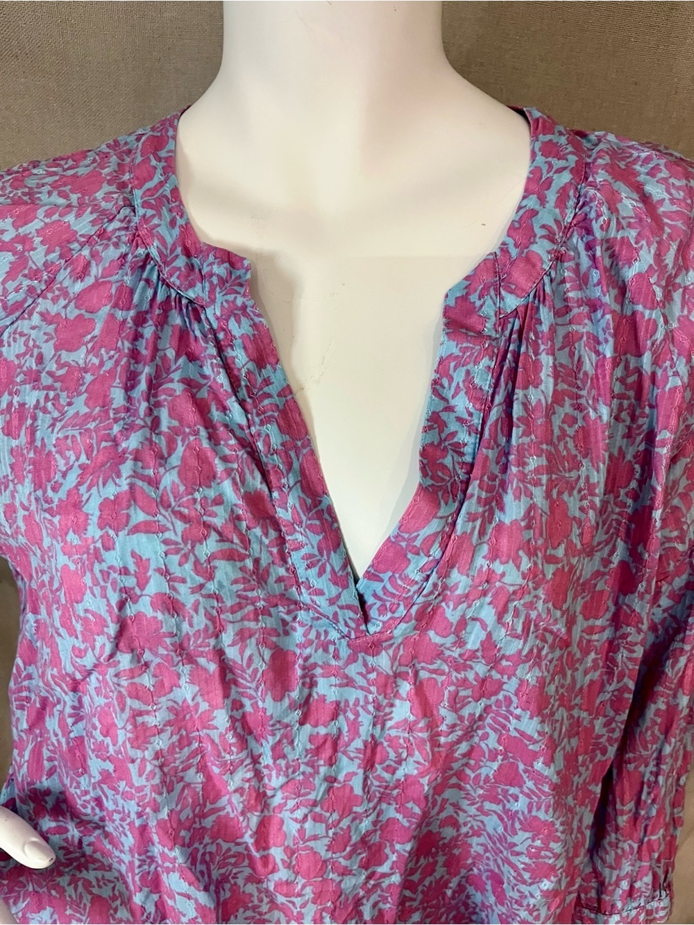 Esprit Oversized Blouse with Ladder Stitch Detail and Drop Shoulders